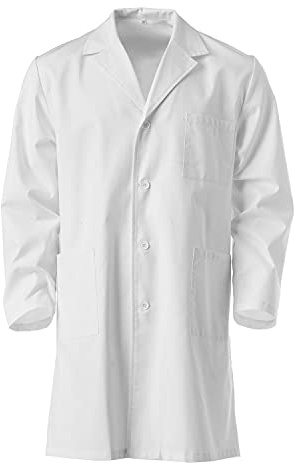 KODAMA - Blouse blanche - Laboratoire scolaire de Chimie - Enfant - Fille/Garçon - 100% coton - Taille 14 ans