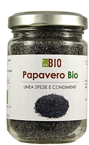 Papavero semi Bio 80 g vasetto di vetro - 100% Naturale Vegan - LaborBio