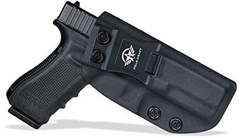 IWB Tactical KYDEX Pistolenholster Für: Glock 17 22 31 Pistolenhalfter Hängend Verdeckte/Versteckte Pistole Case Waffenholster (Black, Right Hand Draw (IWB))