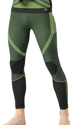 Risalti Calzamaglia Termica Uomo Energy - Intimo Termico Uomo Invernale Traspirante Senza Cuciture ed Etichette, Leggings Invernali Elasticizzati per Sci, Trekking, Corsa, Ciclismo - Made in Italy