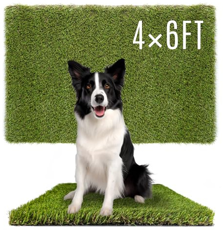 SUNTURF Dog Grass Pads 4 x 6 FT Artificial Grass Pee Pads for Dogs Potty Fake Grass Rug Turf Mat for Dogs Training Indoor Outdoor Garden Lawn Artificial Grass Rug