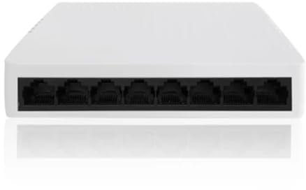 VENEKA Conmutador Ethernet de red no gestionada 1000M Hub de conmutación LAN RJ45 rápido Switch Ethernet Smart Desktop Switch un 8 puertos enchufe europeo