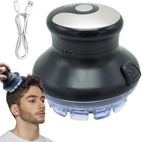 Tondeuse à cheveux circulaire sans fil, tondeuses à cheveux rotatives - Tondeuses à cheveux rotatives sans fil,Kit de toilettage étanche et rechargeable par USB pour homme, rasoir de coupe avec affich