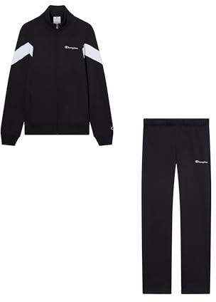 Champion Legacy - Tuta da uomo, a blocchi di colore, XL, colore: nero, Nero, XL