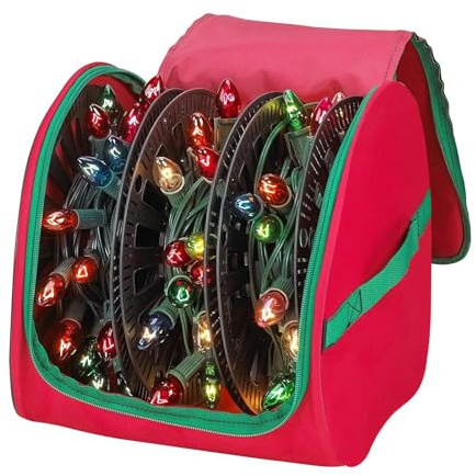 Sacchetto Contenitore Luci Di Natale - Sacchetto Porta Luci Natalizie Oxford Antistrappo Resistente, Scatola Portaoggetti Per Ornamenti Natalizi Per Palline, Orpelli, Luci A Corda, Decorativi