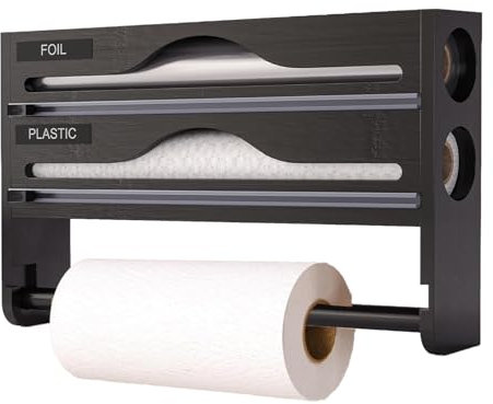 Opilroyn Dispenser Pellicola Alimentare - Taglierino Per Pellicola | Scatola Taglierina da Parete Organizza Film Cucina per Dispensa Frigorifero Armadietto Conservazione Casa
