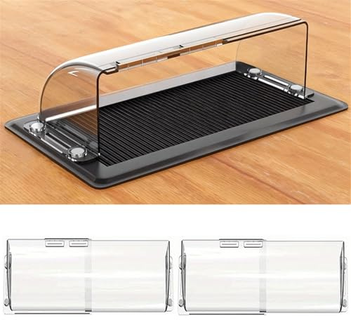 Air Vent Deflector, 2 Pack Strong Magnetic Vent Redirector Adjustable from 9-15.7 Heat Resistant Transparent Home Heater Vent Diverter Cover for Floor, Ceiling, Sidewall, Wall Register Vent
