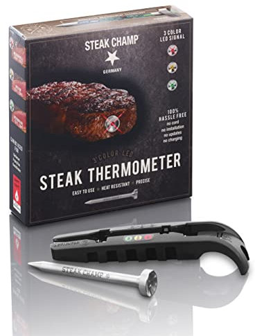 SteakChamp 3c black, LED Steak Thermometer
