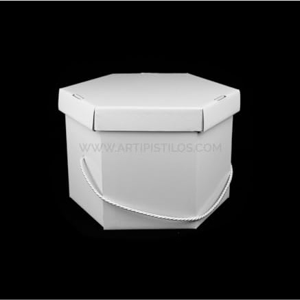 Artipistilos® Hatbox - Cajas de cartón (45 x 24 cm), color blanco