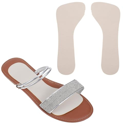 CIATBYYJ 1 par Halkfria Innersulor För Kvinnor, Självhäftande Innersulor För Högklackade, Komfortsko Innersulor, Mjuka Innersulor För Sandaler (Beige Storlek: 37-38)