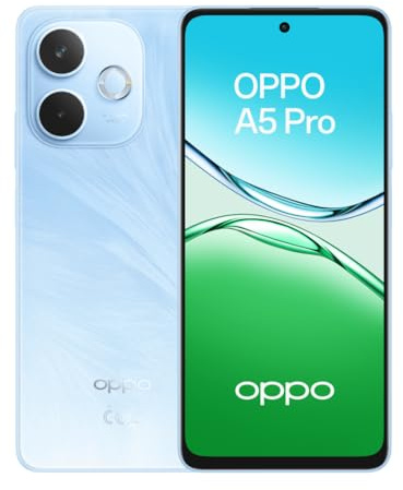 Oppo A5 Pro, Smartphone Android, 8 Go RAM + 256 Go, Déverrouillé, Feather Blue