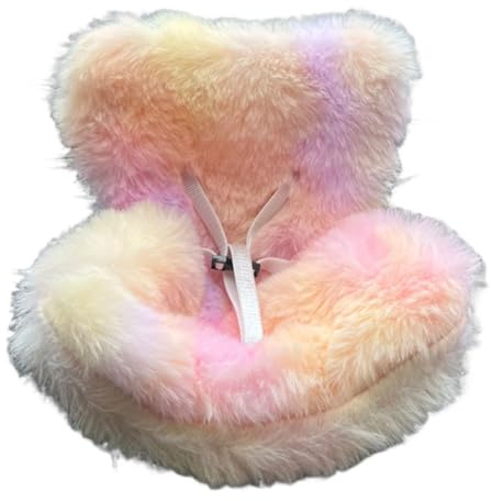 Car Seat, Cozy Pink Yellow Purple Doll Seat, Secure Vent Clip Design for Display, Compact Size for Car and Desktop Decor, Functional Car Ornament
