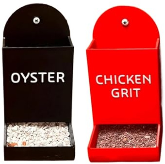 Distributore di cibo per pollaio con grit,Contenitore di mangime per pollame sospeso - Da appendere per anatre e polli