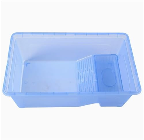 Caja de alimentación para Insectos Tanque ecológico Tortuga Plataforma de Secado al Sol Tipo Integrado Escalada Terrarios de Reptiles(Pequeño)