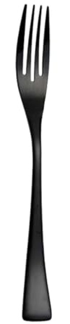 TOYANDONA Tenedor de Mesa de Acero Inoxidable Negro Mate, Tenedor de Cena para Servir Alimentos, Cubiertos Occidentales para Hogar, Restaurante y Oficina, Diseño Resistente y Funcional,