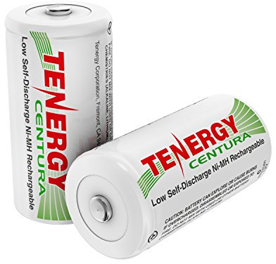 Tenergy Centura C Rechargeable Batteries 4000mAh NiMH Precharged 2 Pack