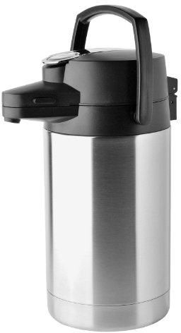 Helios Coffeestation Pumpkanne 2,5L - 6h Heiß - Hält Getränke heiß & kalt – Bruchsicherer Edelstahl – Ideal für Buffets und Konferenzen