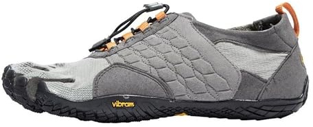 Vibram Men's FiveFingers Trek Ascent | Barefoot All-Terrain Outdoor Shoe for Hiking & Light Trail, Grey/Black/Orange, 46 EU / 11.5-12 US