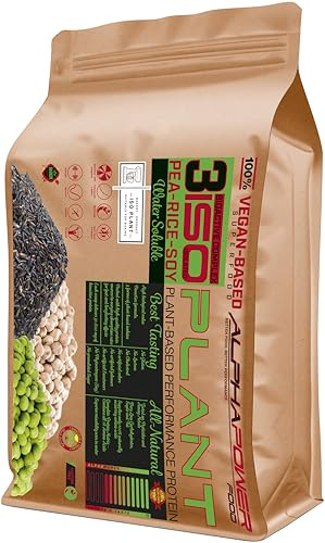 Naturligt & 100% veganskt proteinpulver, 2kg Hallon - yoghurt I brunt ris, soja, ärtor med stevia, lågkolhydrat, inga tillsatser, sötningsmedel, aspartam, laktos, gluten