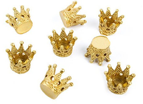 Corone decorative oro, set di 8 pezzi: mini decorazioni tavolo matrimonio, battesimo, comunione, centrotavola compleanno, addobbi feste principessa, piccole in resina elegante, 2,5 cm