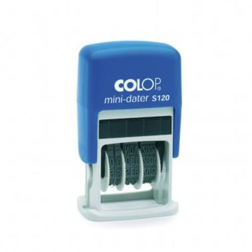 Sello COLOP S120-4 mm · Azul · Fecha en Español