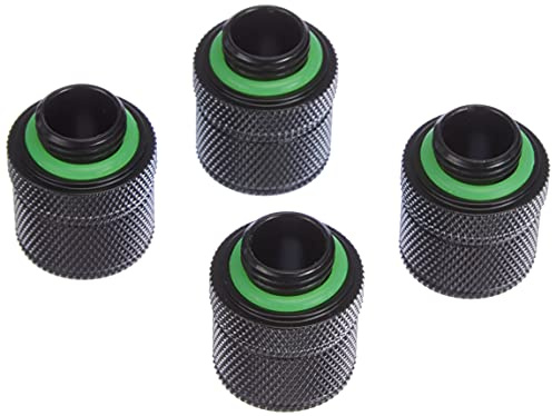 Corsair Hydro X Series XF Compression 10/13mm (3/8 / 1/2) ID/OD Fittings Four Pack - Black