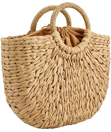 Gets Summer Women Straw Bag, Hand-woven Tote Handbag Retro Beach Bags