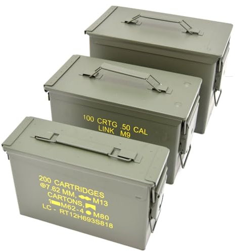Nato US Army Metal Ammo/Tool Box- 3 Sizes (Large)