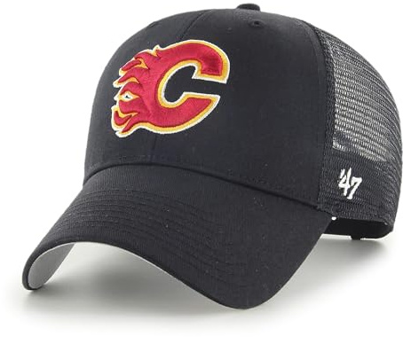 '47 Calgary Flames NHL Most Value P. Branson Schwarz Verstellbare Trucker Cap One-Size