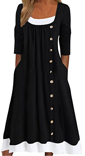WVONIF Robe Femme - Fluide Chic et Elegant pour l'été - Eglise, Décontractée ou Habillée - Taille Grande - Impression en Chiffon à Manches Longues - Paire avec Jupe Plissée