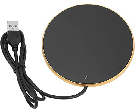 USB Coffee Mug Warmer Constant 55°C Temperature Auto Shut Off Tempered Glass Desktop Warmer for Tea Milk Office Home