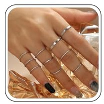 Inateannal Boho Anneaux Empilables Midi Or - Anneau de Doigt Joint Vintage Pour Les Femmes et Les Filles