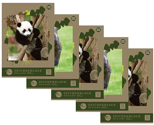 Staufen Edition Dürer Zeichenblock - 5 Malblöcke DIN A4, je 20 Blatt, 120 g/m², 2 Motive (keine Auswahl möglich)