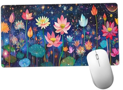 Azul Alfombrilla Ratón 1400x600x3mm Alfombrilla Raton XXL Grande con Base de Goma Antideslizante, Lavable, Accesorios Gaming Loto, Ordenador Gamer Regalos, Mouse Pad Gaming Mejora La Velocida Y1328