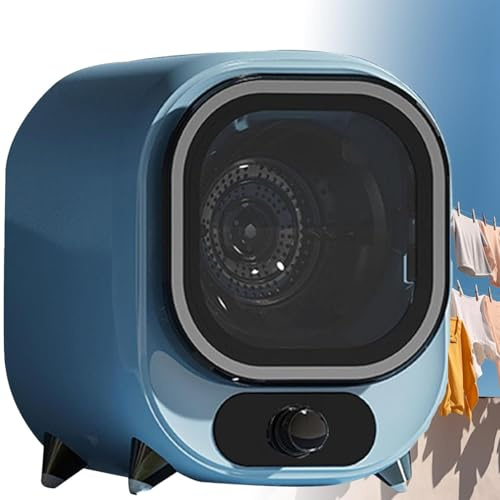 GmhXylophyte Condenser Tumble Dryer, Capacity Compact Portable Tumble Dryer, Small Condenser Dryer, Spin Dryer, with 0.8kg Load Capacity, for Home, Apartments and Rvs Blue