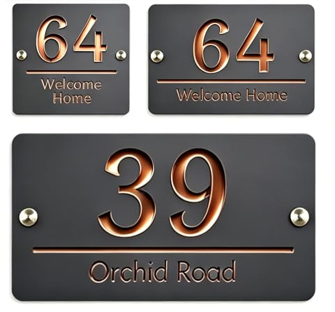Placas Personalizadas,Placa Acrílico Personalizada,para el hogar, la oficina, el apartamento,casa personalizada, decoración de pared o puerta, regalo de inauguración.3 Tamaños Disponibles.