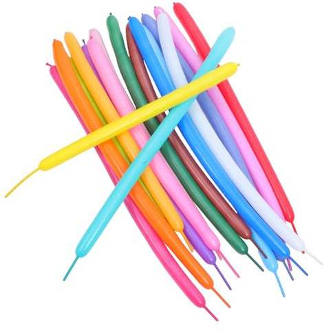 Abaodam 200pcs Long Twisting Animal Balloons for DIY Birthday Party Decorations Thickened 260 Latex Modelling Balloons for Wedding Festival Random Color
