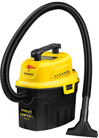 STANLEY Aspiradora de 3 galones en seco y húmedo, 3 picos HP Poly 2 en 1 con potente succión, aspiradora portátil de tienda con motor de 3 caballos de fuerza para detalles de automóviles, garaje de