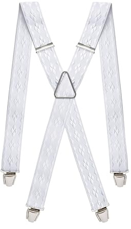 Pierrot - Bretelle Uomo Larghe Premium Vintage - Regolabili Fino A 130cm - Elastico Rinforzato - Garantite A Vita - Clip molto forti - Bretelle Uomo Eleganti