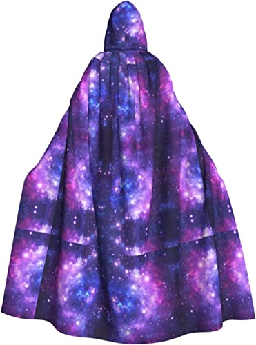 Cape à capuche unisexe adulte Motif étoiles de l'espace Violet