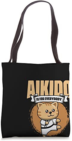 Kawaii Cat Aikido Martial Artist Coz Aikido Is For Everybody Tote Bag