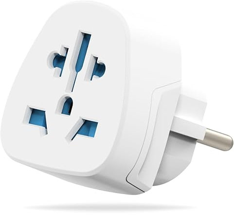 World To EU Travel Adapter | UK, US, Australia To Europe Plug Adapter | MyTravelPal® Universal Plug Adapter For Use France, Germany, Spain & Most of Europe