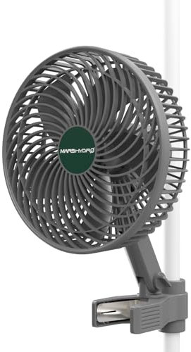 MARS HYDRO Upgrade M6 Clip Ventilator Grow Oszillierend Leise Klein for Growzelt, 10 Geschwindigkeitsstufen, Grow Ventilator Oszillierend Klemmbar mini Fan für growzelt, APP/WiFi Steuerung