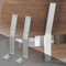 ML-Design 2 Stück Rückenlehnenhalterung, Silber, aus Edelstahl, 345x90x50 mm, Bankrückenlehne, Banklehne, Rückenlehne zum Anschrauben, Metall Rücklehne Halterung Profil für Sitz-Bänke, Betten, Stühlen
