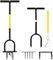 PEILU 3-in-1 Rasenbelüfter Manuelle Aerifizierer für Rasen mit 3 Ersatz-Rasenrechen & T-Griff Heavy Duty Rasenaerifizierer Mobile Handvertikutierer für Verdichtete Böden Rasenpflege