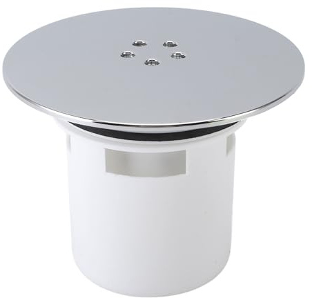 4.5 Inch Floor Drain, Quick Drain Shower Cover Round ABS Stainless Steel Shower Drain with Hair Strainer, for Bathroom, Compatible with 90mm Waste Water Holes Shower Trays