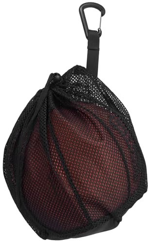 Ballsack, Tragbare Ballnetz Tasche für 1 Ball, Basketball Netztasche für Kinder und Erwachsene, Netztasche mit Kordelzug für Fußball, Tennis, Volleyball, Fitnessstudio