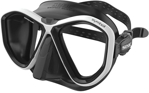 Seac Symbol, máscara de Buceo Made in Italy con Dos Lentes y una Hebilla 3D Directamente en la Falda