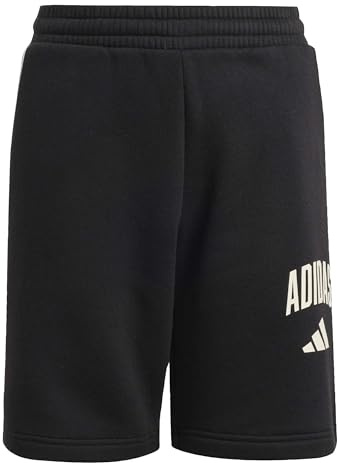 adidas Unisex Kids Seasonals Collegiate Typography Short, Black/Off White, 11-12 Years