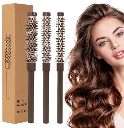 Ensemble de pinceaux à rouleaux à rouleaux - Mini Barrel Styleing Tool, Antistatic Blow Dryer Companion | Pinceaux roulants professionnels, brosse de définition de curl portable pour finition en forme